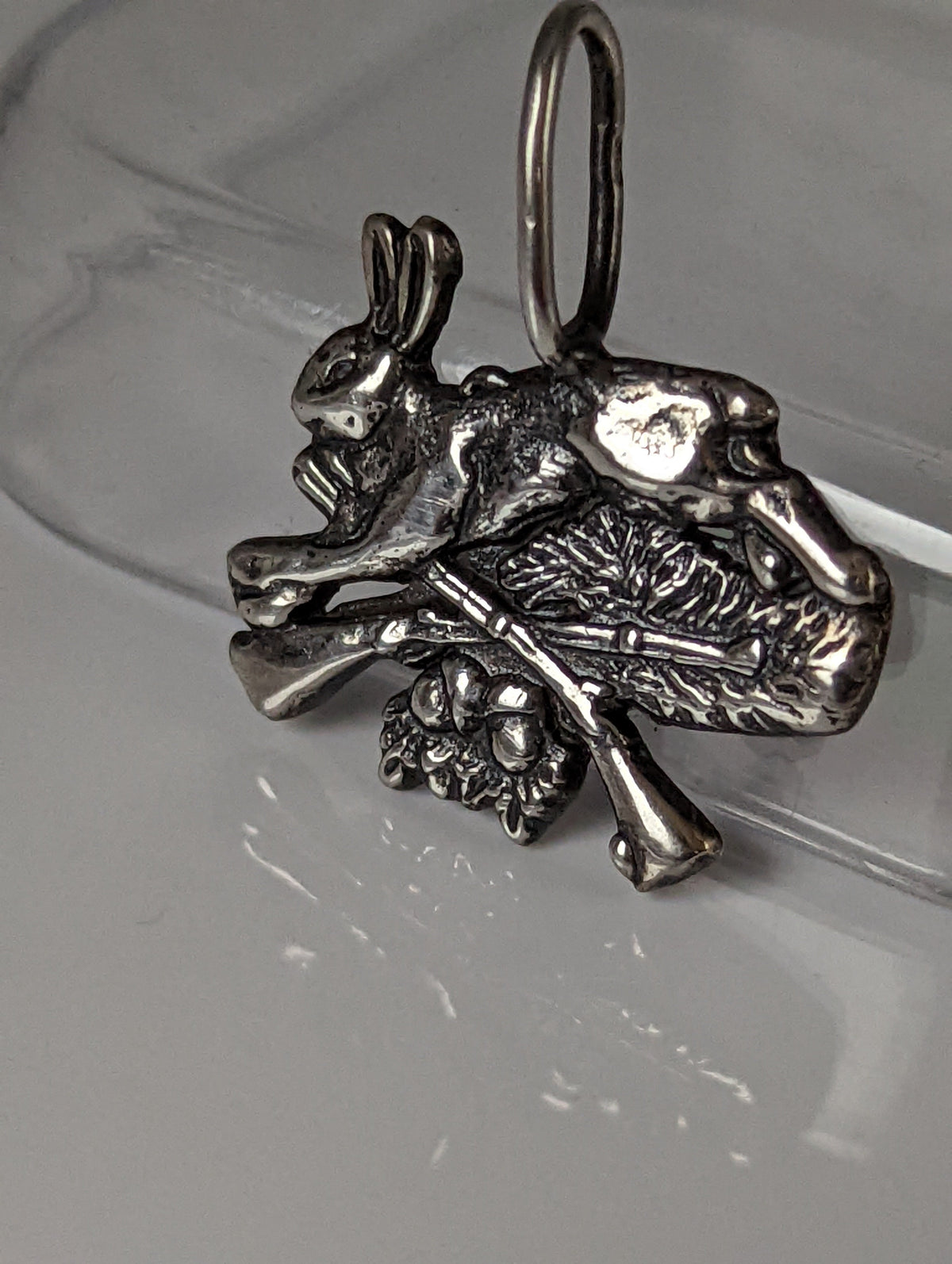 Silver Steed Rabbit Hunting Silver Pendant