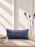 Peace Embroidered Linen and Lavender Eye Pillow