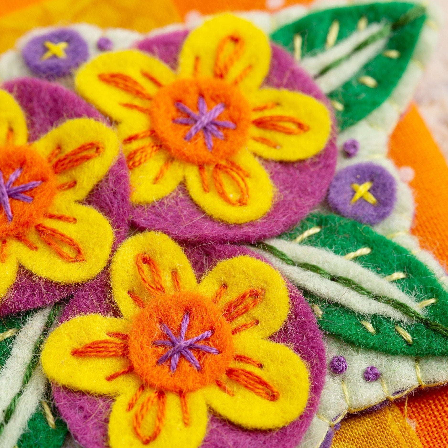 Penelope Flower Felt Craft Brooch Kit for Beginners