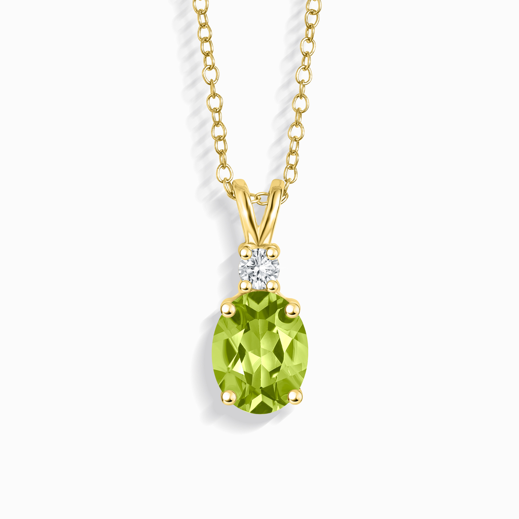 Peridot Pendant Necklace in 18k Gold Vermeil