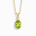 Peridot Pendant Necklace in 18k Gold Vermeil