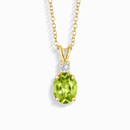 Peridot Pendant Necklace in 18k Gold Vermeil