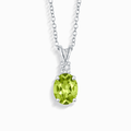 Peridot Pendant Necklace in Sterling Silver