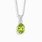 Peridot Pendant Necklace in Sterling Silver