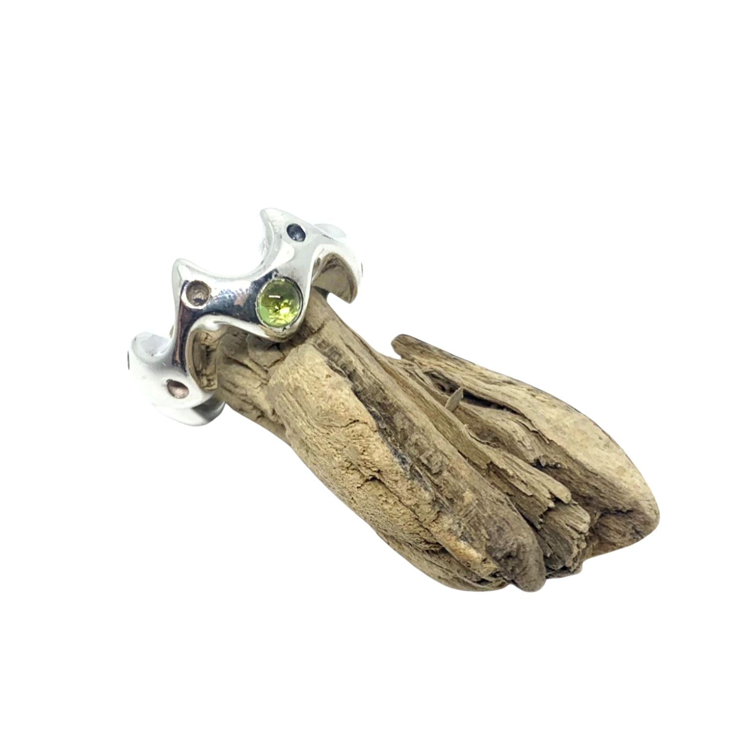 Sea Slug Ring – Handmade Sterling Silver 925 – Iolite, Peridot or Garnet