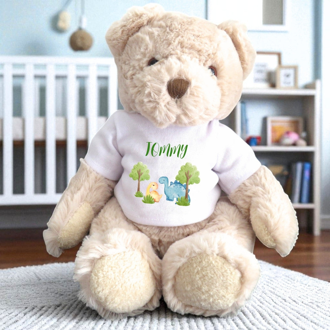 Personalised Baby Dinosaurs Baby Gift Box - Teddy & Vest