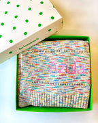 Personalised Knitted Baby Blanket, Space Dye - Merry