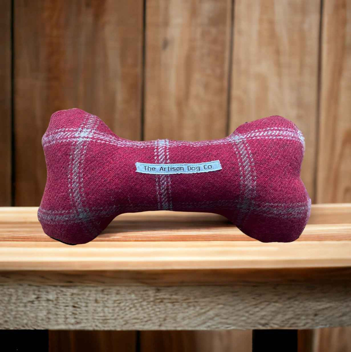 Handcrafted Toy Squeaky Dog Bone - choice of fabrics