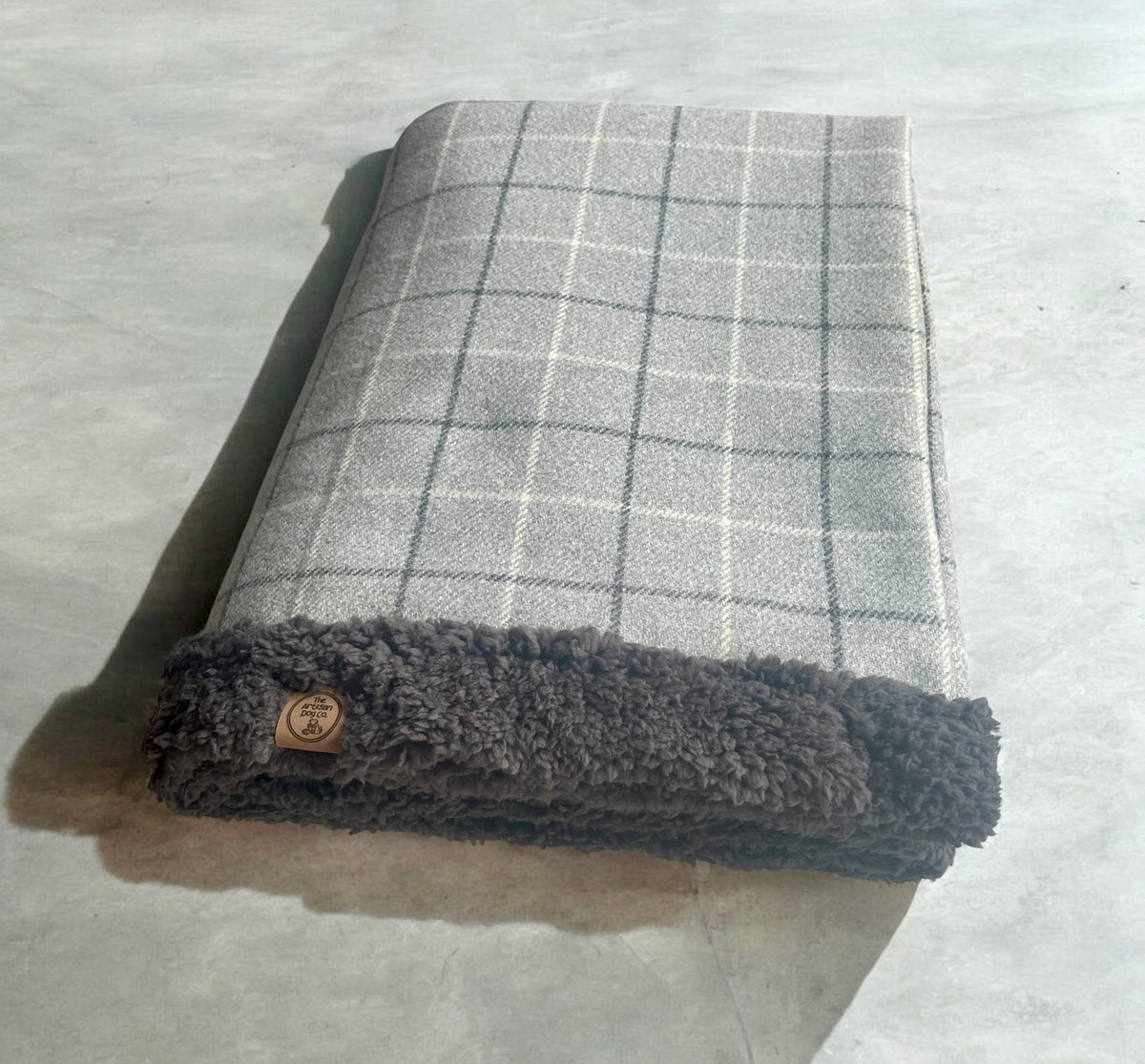 Luxury Dog Snuggle Sack | Handmade Sherpa Fleece Sleeping Bag | Customisable Pet Bed UK | Cosy Dog Sleep Bag