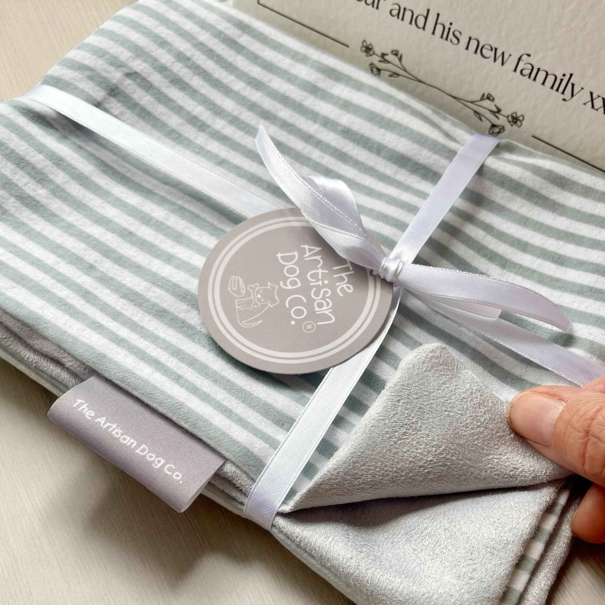 New Puppy Scent Blanket/Mat and Personalised Note