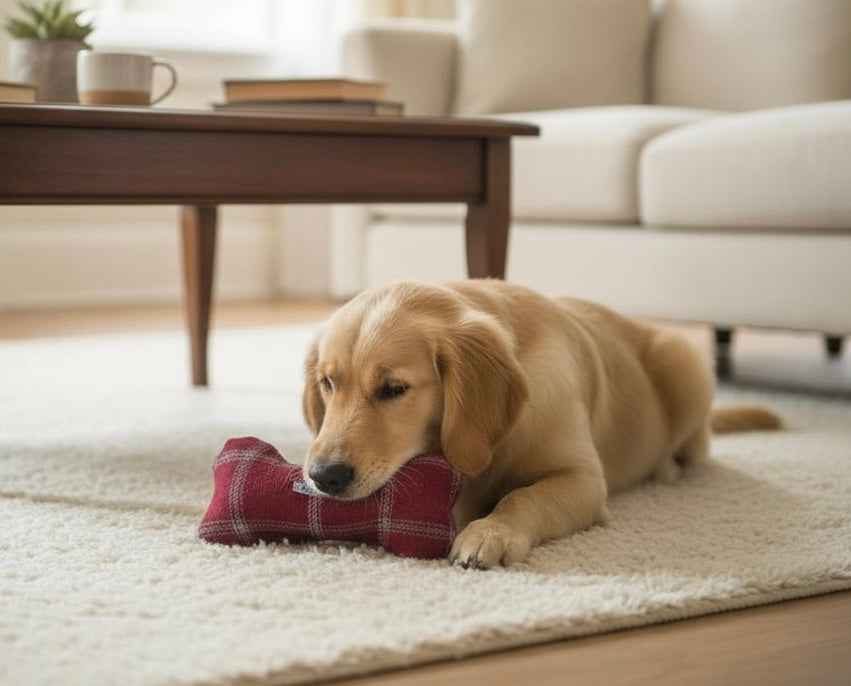 Handcrafted Toy Squeaky Dog Bone - choice of fabrics