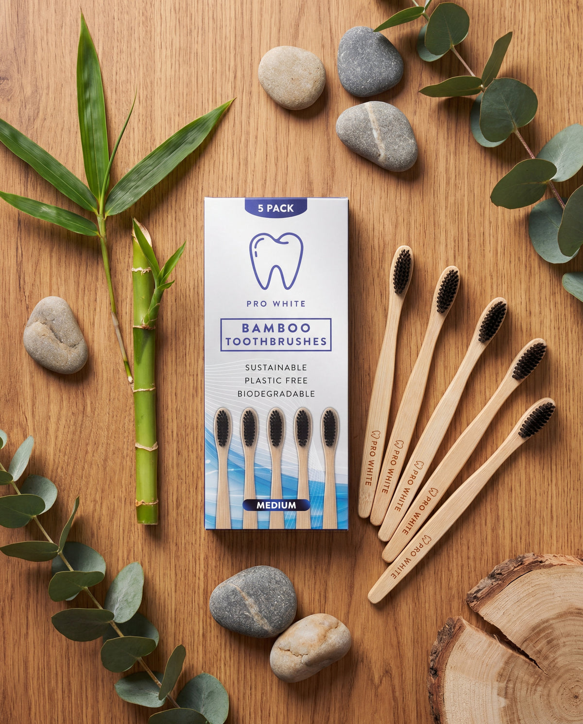 Multipack Bamboo Toothbrushes