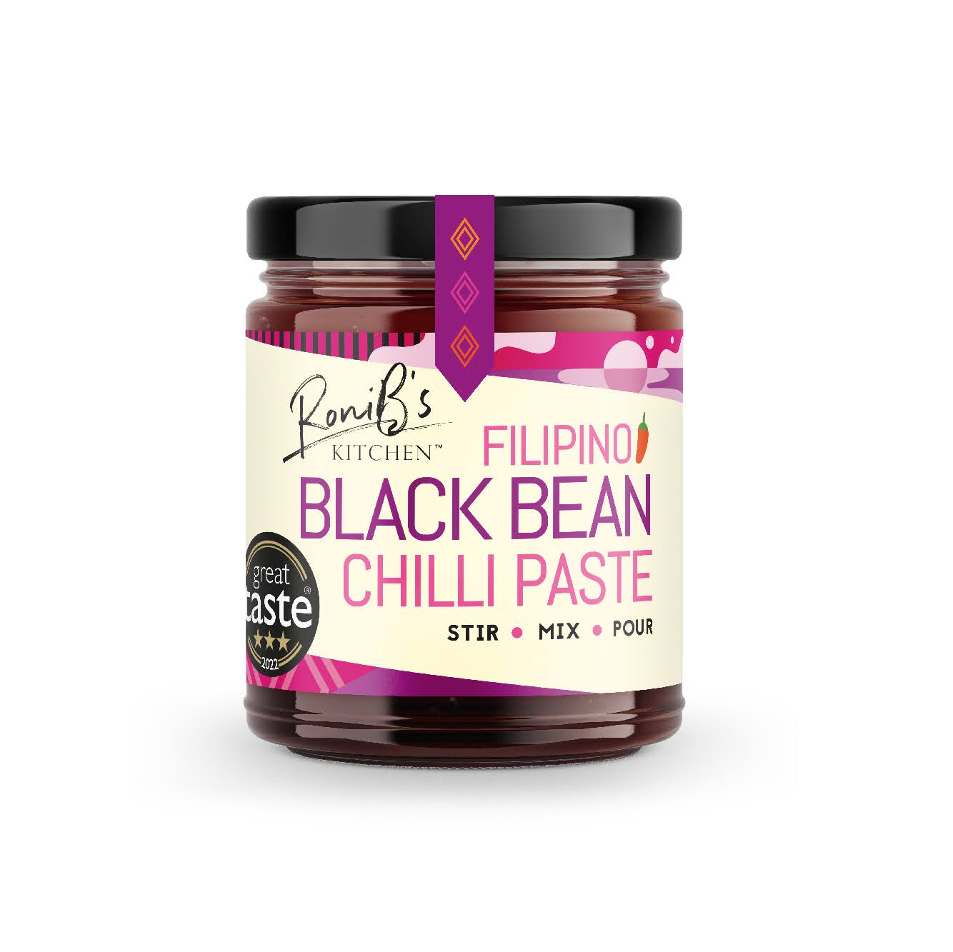 Filipino Black Bean Chilli Paste | 3-Star Great Taste Award Winner | Featured in James Martin Saturday Morning Show | 90ml