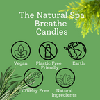 Breathe Hand-Poured Coconut Wax Candle | Natural Aromatherapy Candle | 2 Size Options