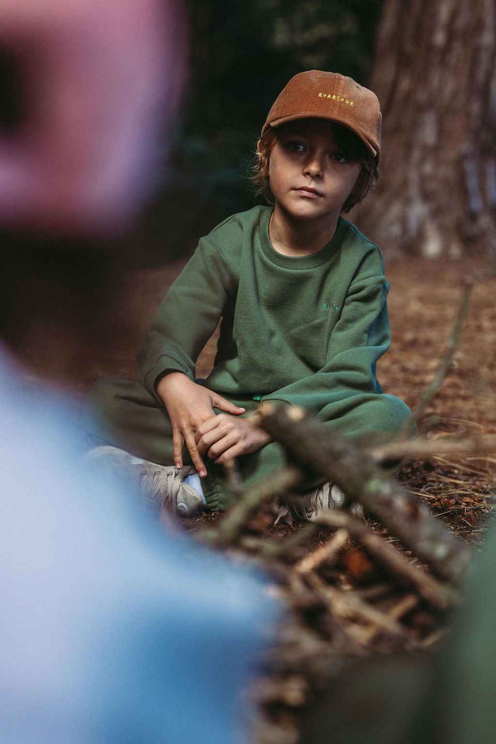 Organic Cotton Tracksuit - Forest Green