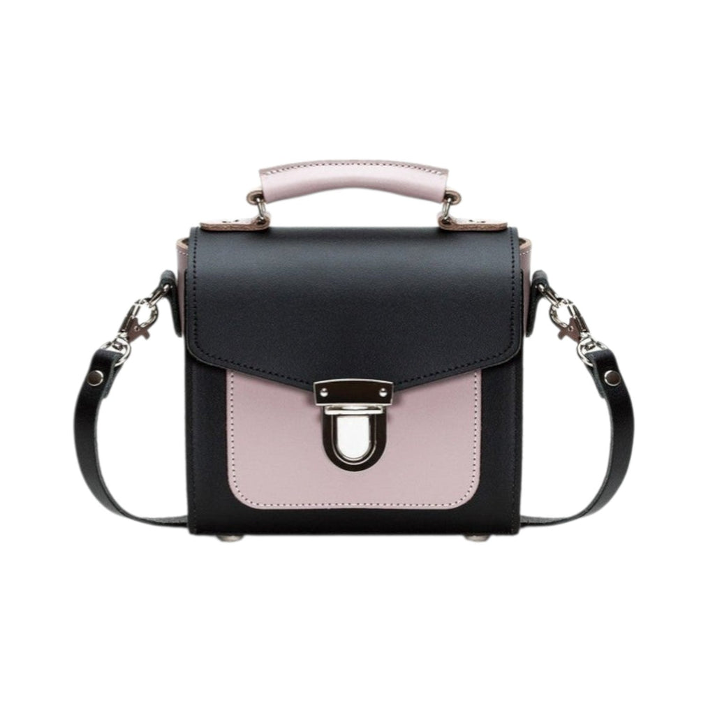 Handmade Leather Sugarcube Handbag - Rose Truffle