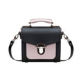 Handmade Leather Sugarcube Handbag - Rose Truffle