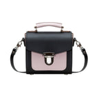 Handmade Leather Sugarcube Handbag - Rose Truffle