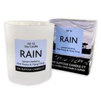 RAIN - Lemon Verbena, Pink Peony and Ylang Ylang - handmade soy candle - 200g - white glass