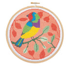 Rainbow Finch Cross Stitch Kit for Beginners