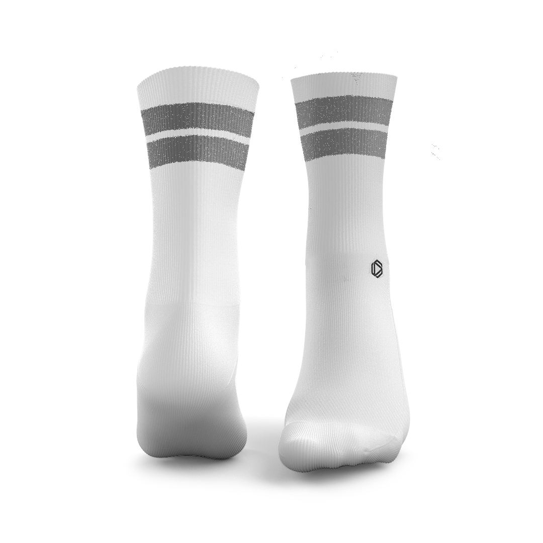 White Reflective Thick 2Stripe Lines