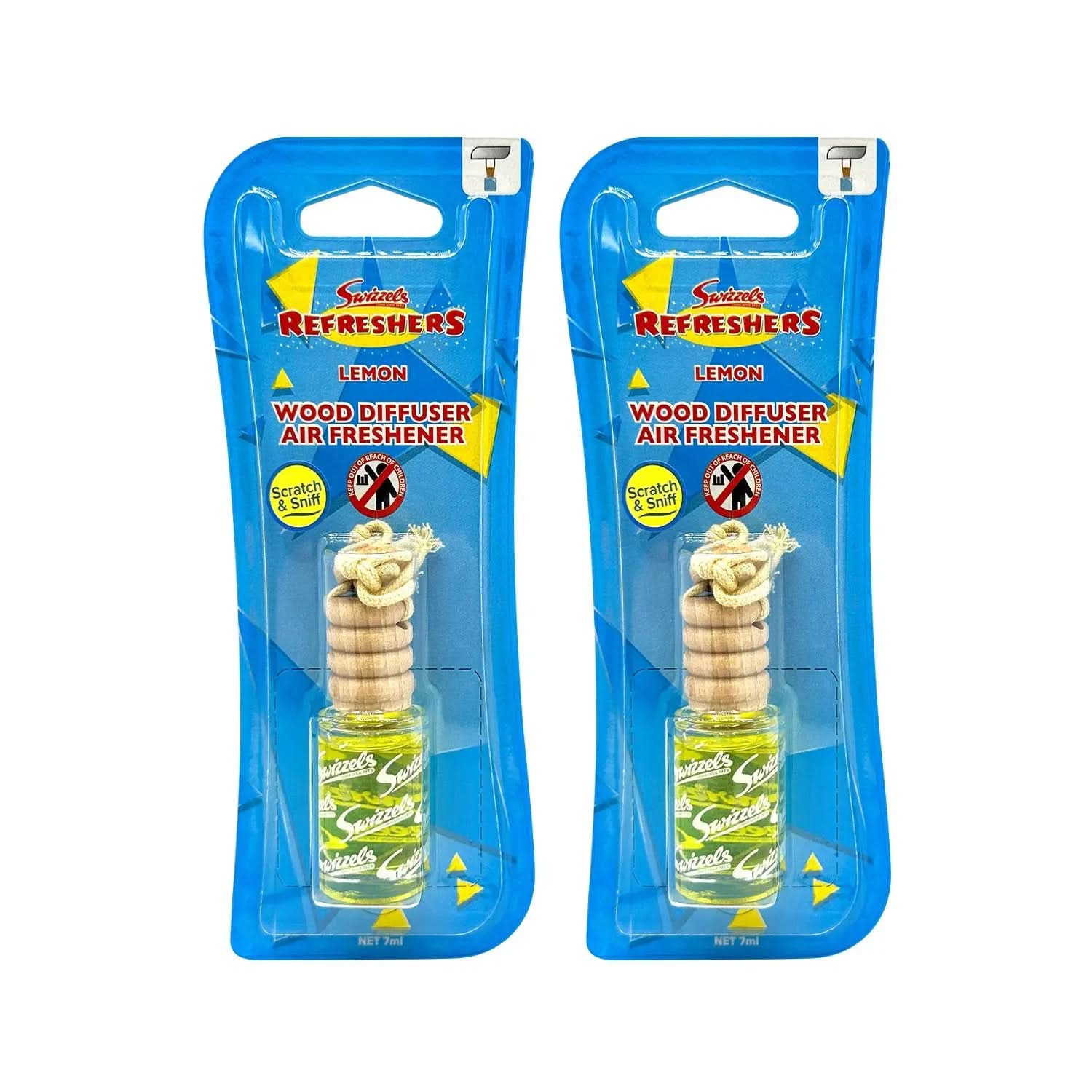 Swizzels Lemon Refreshers Wood Diffuser Car Air Freshener