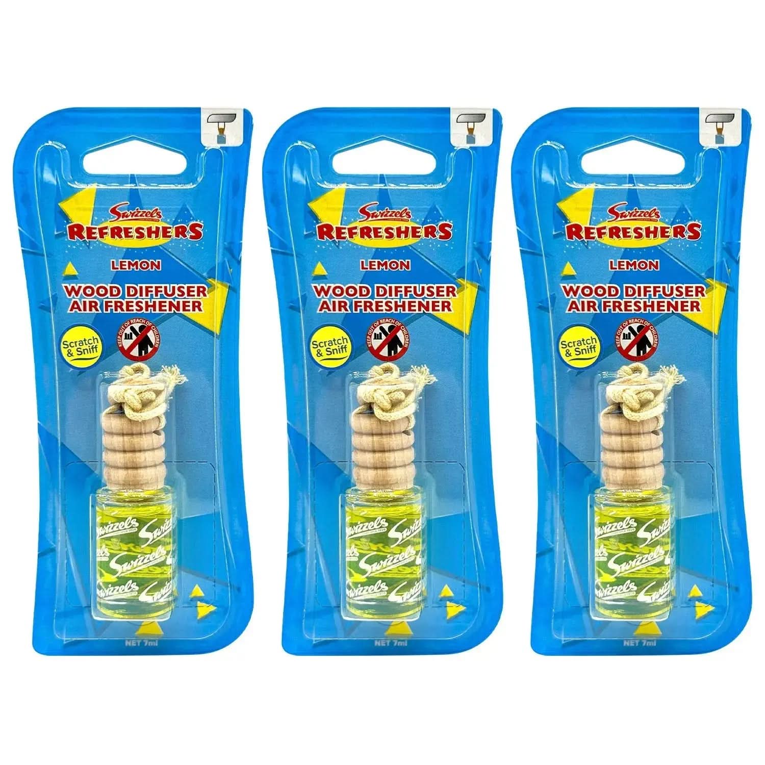 Swizzels Lemon Refreshers Wood Diffuser Car Air Freshener