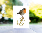 Robin & Anchor Christmas Card