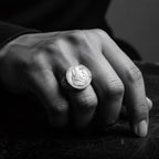 Roman Lira Coin Replica Signet Ring – Handmade Sterling Silver 925