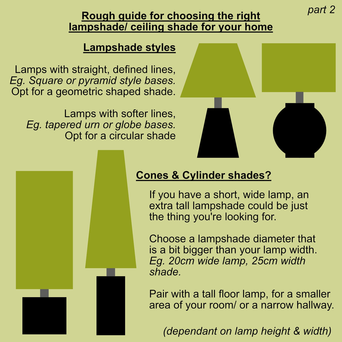 Olive Velvet Lampshade | Extra Tall Cone Light Shade | Bespoke Handmade UK