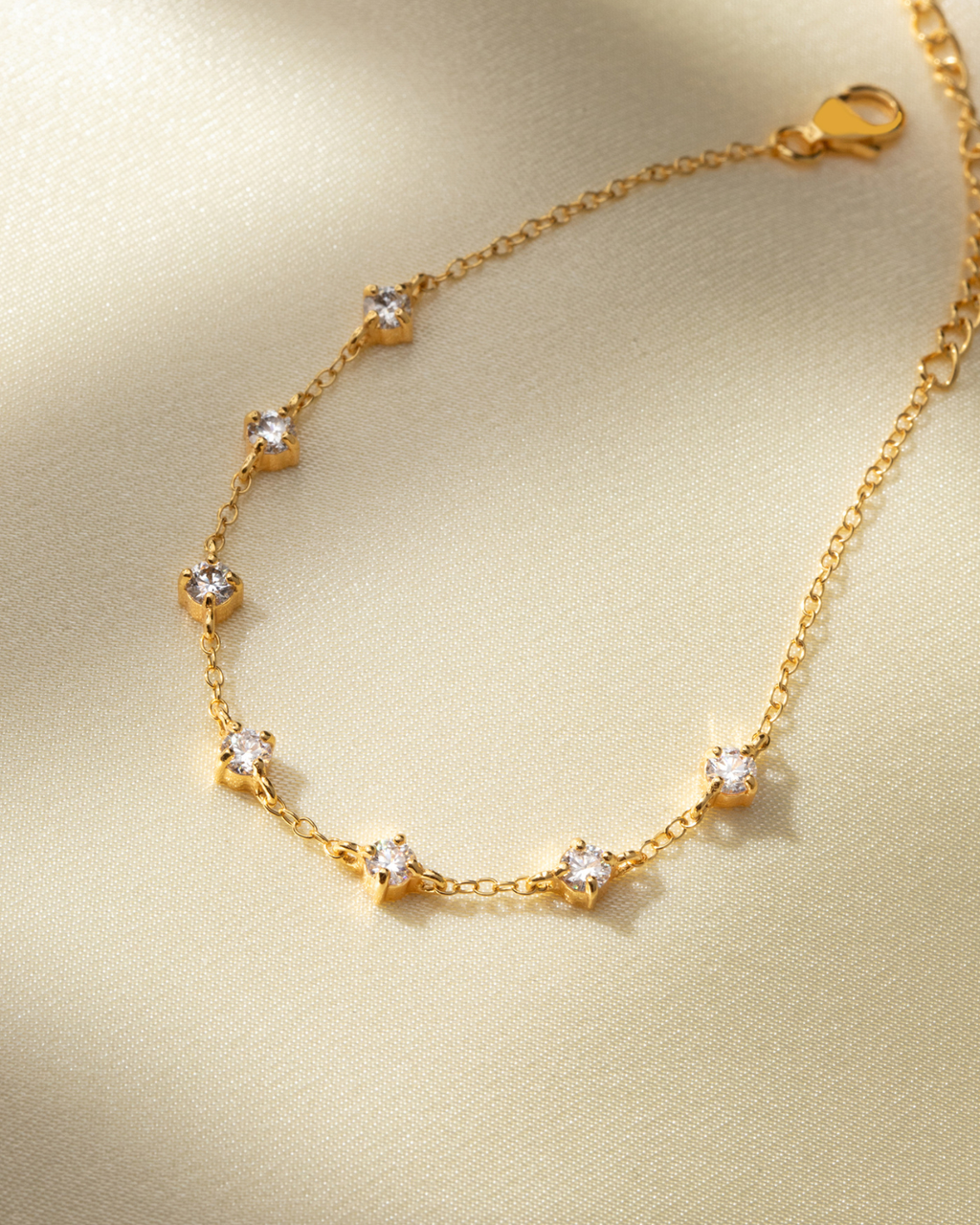Moissanite Bracelet in 18k Gold Vermeil
