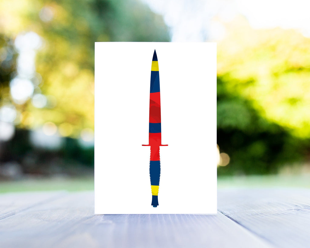 Royal Logistic Corps Commando Dagger Greeting Card