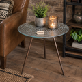 Ruwa Lightweight Antiqued Gold Tripod Side Table
