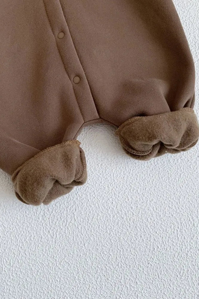 The Ultimate Bear Knitted Hooded Playsuit