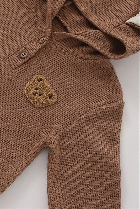 The Pointy Bear Knitted Hooded Playsuit