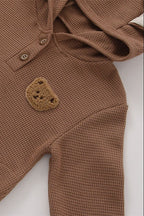 The Pointy Bear Knitted Hooded Playsuit