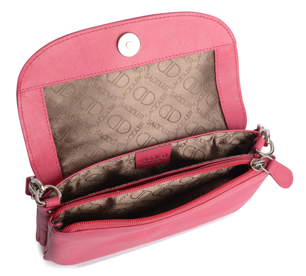 SADDLER Audrey Compact Leather Crossbody Bag & Clutch – Versatile & Stylish - Gift Boxed