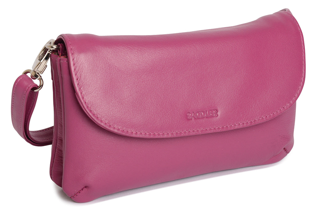 SADDLER Audrey Compact Leather Crossbody Bag & Clutch – Versatile & Stylish - Gift Boxed