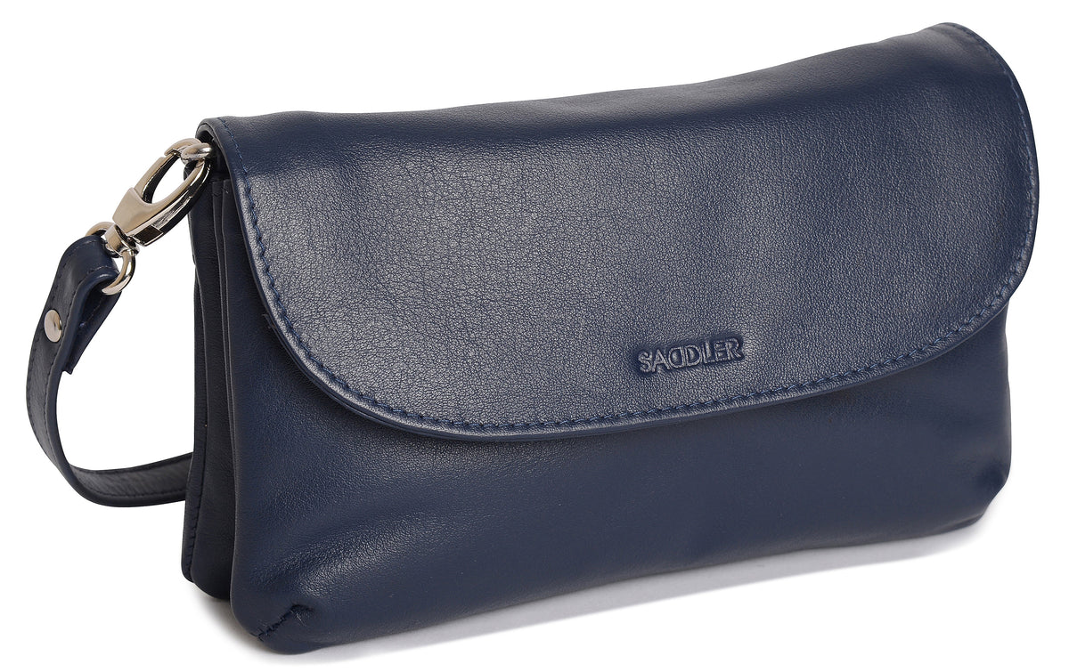 SADDLER Audrey Compact Leather Crossbody Bag & Clutch – Versatile & Stylish - Gift Boxed