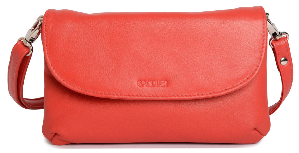 SADDLER Audrey Compact Leather Crossbody Bag & Clutch – Versatile & Stylish - Gift Boxed