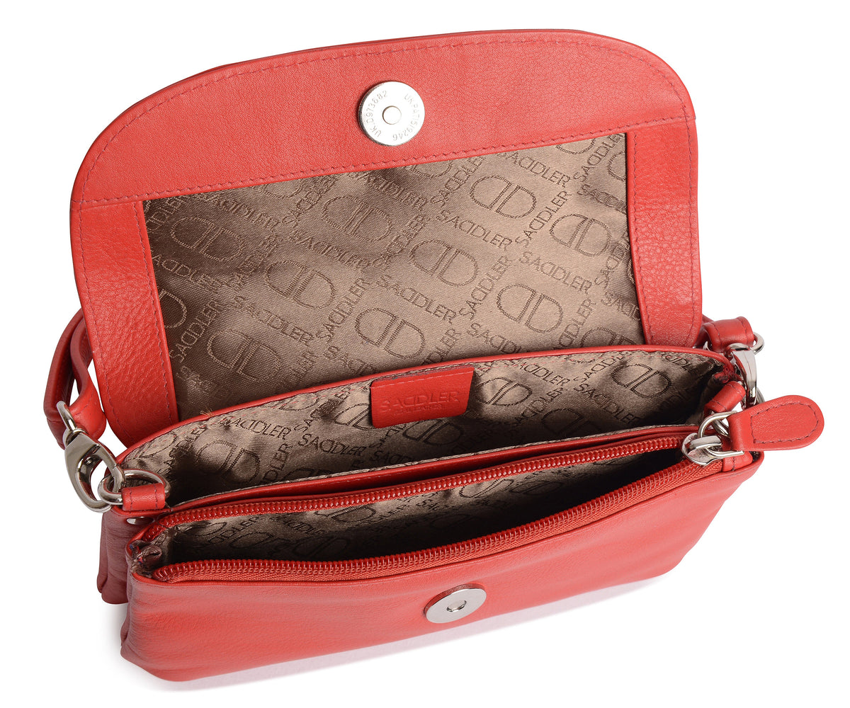 SADDLER Audrey Compact Leather Crossbody Bag & Clutch – Versatile & Stylish - Gift Boxed