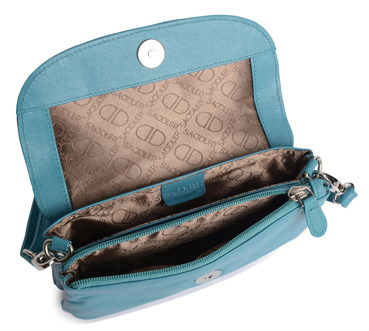 SADDLER Audrey Compact Leather Crossbody Bag & Clutch – Versatile & Stylish - Gift Boxed