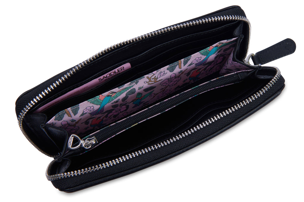 SADDLER "Beatrice" RFID Long Zipper Real Leather Purse (Gift Boxed)