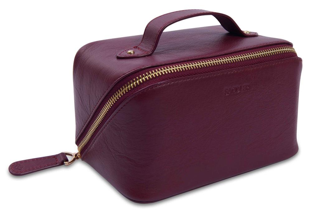 SADDLER "Harriet" Real Leather Vanity Box Case (Gift Boxed)