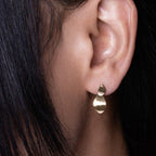 Pebble Link Studs Gold