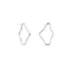 Silver Squiggle Studs