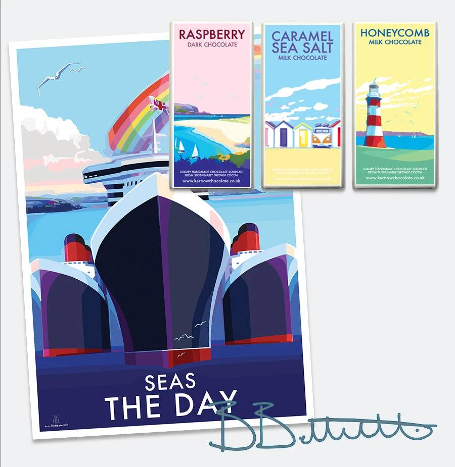 Seas The Day Poster of Torbay Cruise Ships | BeckyBettesworth by BeckyBettesworth (seas-the-day)