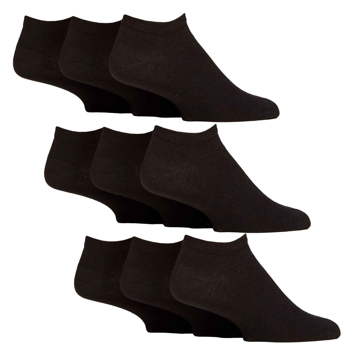 9 Pack Mens Diabetic Trainer Socks, Swollen Feet Wide Ankle Socks
