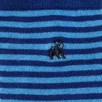 Sky Blue Narrow Striped Bamboo Socks