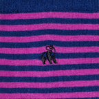 Rich Pink Narrow Striped Bamboo Socks
